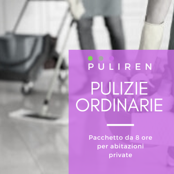 Pacchetto 8 ore di pulizie ordinarie | Abitazioni Private